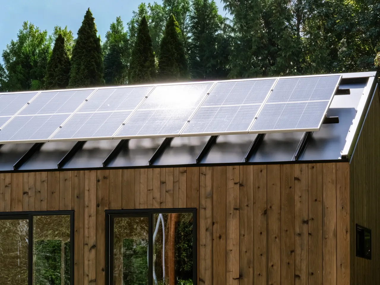 Solar panels on an OGC 200 roof